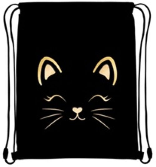 SACO PLANO ASTRABAG FLUFFY KITTY BLACK AD1