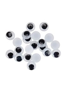 PACK 90 OJOS MOVILES NEGRO ADHESIVOS 6MM