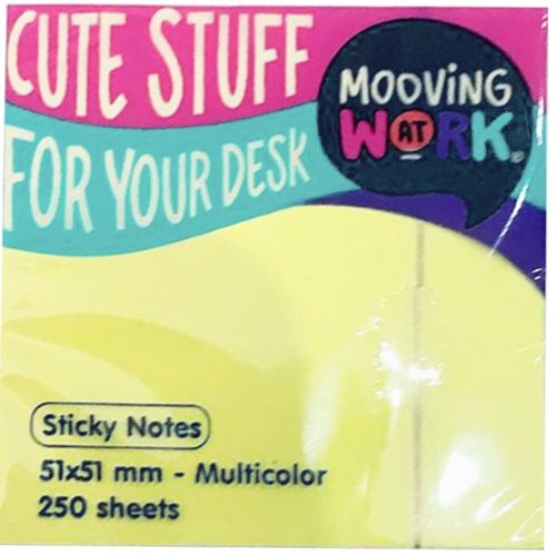 TACO DE NOTAS ADHESIVAS 51X51 250H COLORES SURTIDOS