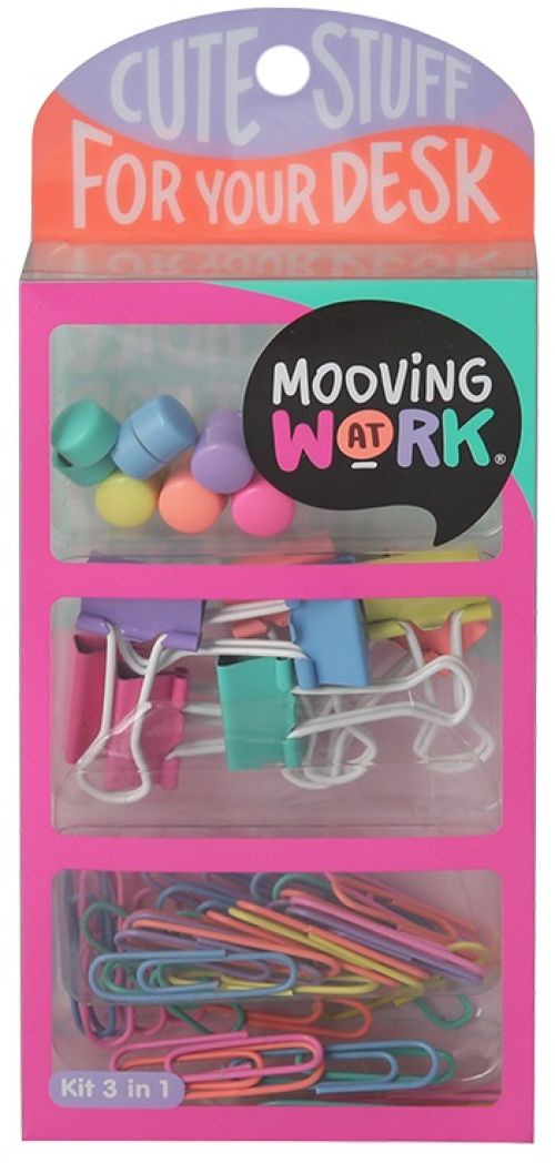 KIT ROSA 3 EN 1 CLIPS PINZAS Y IMANES MAW MANIA