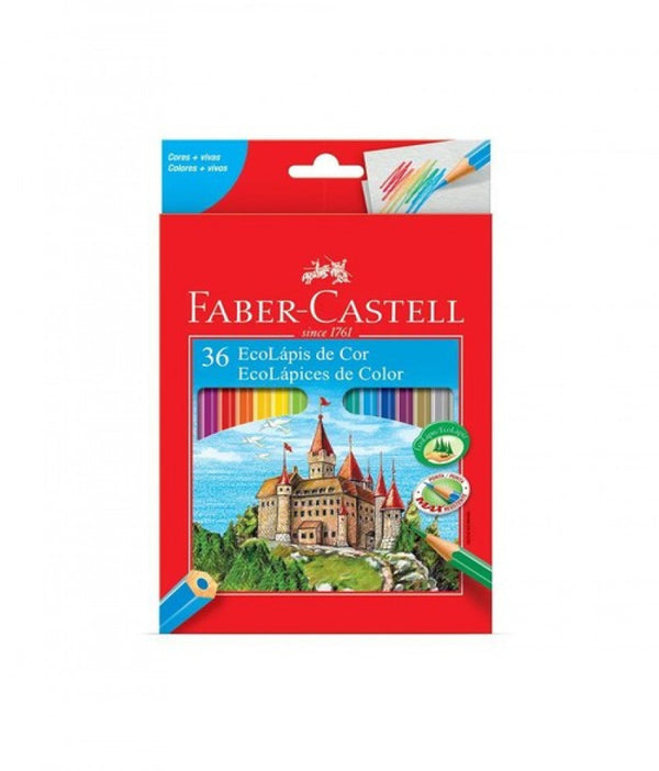 ESTUCHE 36 LAPICES HEXAGONALES DE COLORES FABER-CASTELL