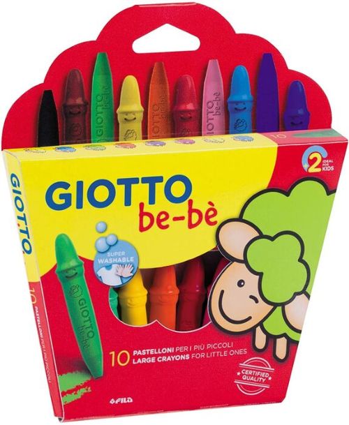 ESTUCHE 10 SUPER CERAS IRROMPIBLES+SACAPUNTAS GIOTTO BE-BE