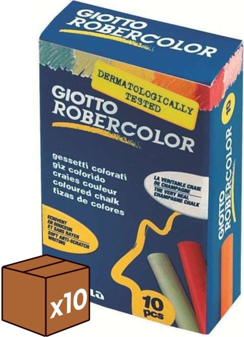 (PACK 10U.)ESTUCHE 10 TIZAS COLOR ROBERCOLOR