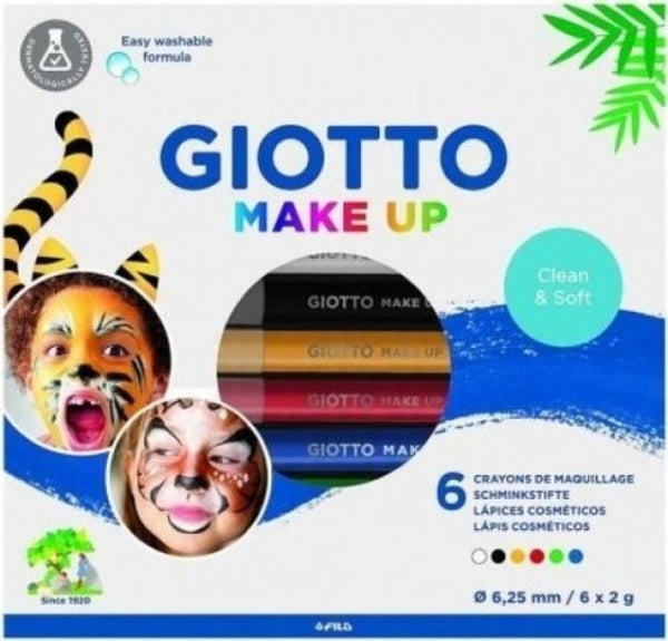 Estuche 6 lapices cosmeticos giotto make up colores surtidos