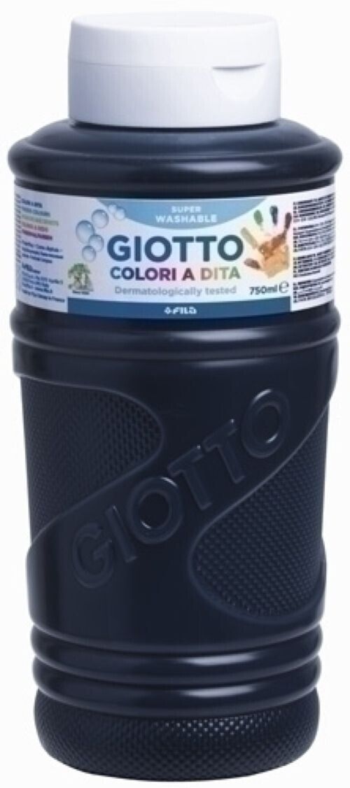 BOTE PINTURA DEDOS GIOTTO 750ML NEGRO