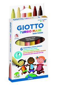 Estuche 6 rotuladores turbo maxi skin tones