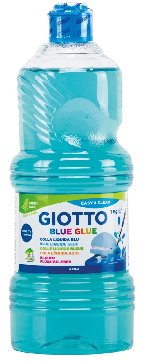 Bote cola líquida azul 1kg giotto