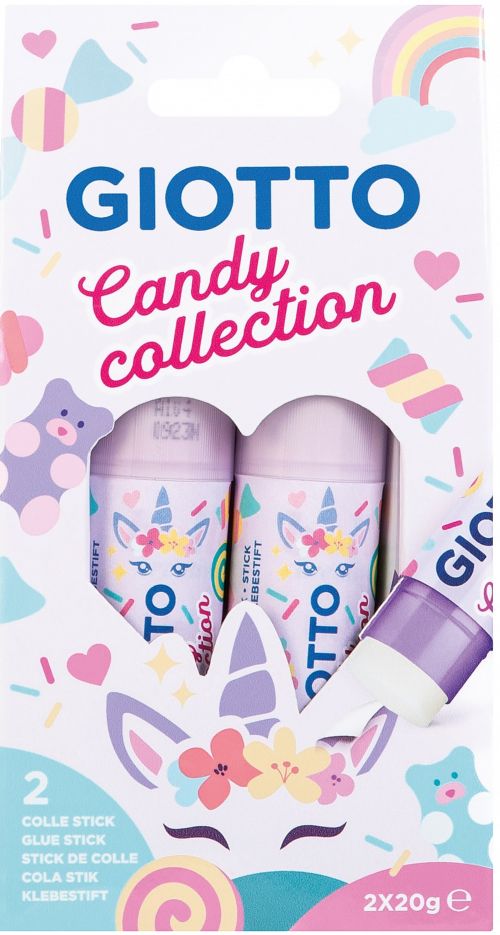 PACK 2 BARRAS PEGAMENTO 20G GIOTTO CANDY COLLECTION