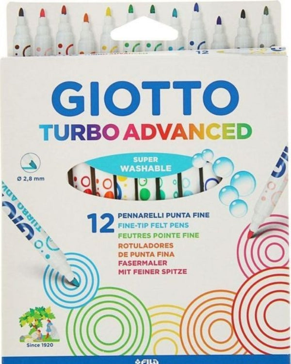 Estuche 12 rotuladores turbocolor advanced giotto