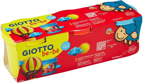 Pack 3 botes super pasta para jugar be-be giotto 220g Rojo, Cian, Amarillo