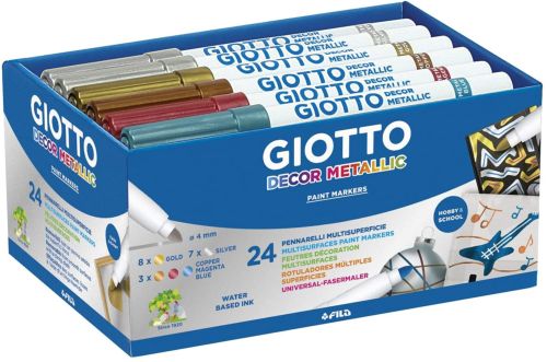 Pack 24 rotuladores giotto decor metallic