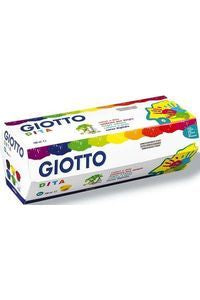 ESTUCHE 6 BOTES PINTURA DEDOS 100ML GIOTTO COLORES SURTIDOS