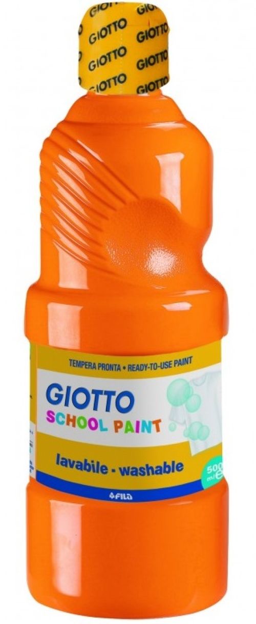 Bote témpera escolar Giotto 500ml naranja