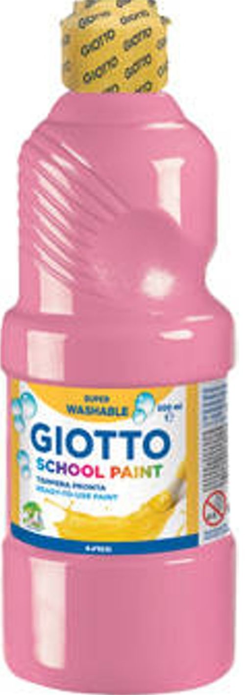 Bote témpera escolar Giotto 500ml rosa
