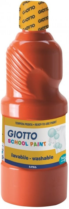 Bote témpera escolar Giotto 500ml rojo bermellón