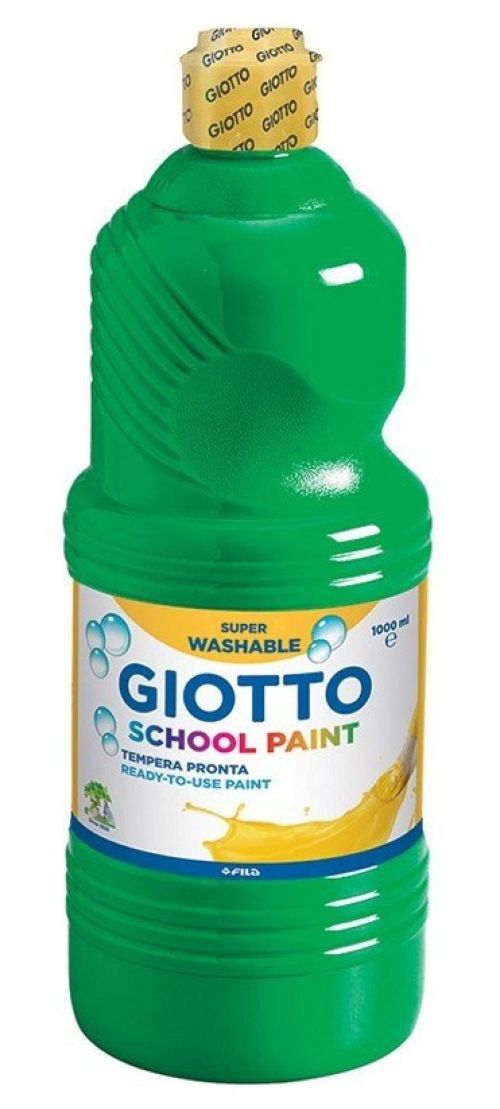 Bote témpera escolar Giotto 500ml verde oscuro