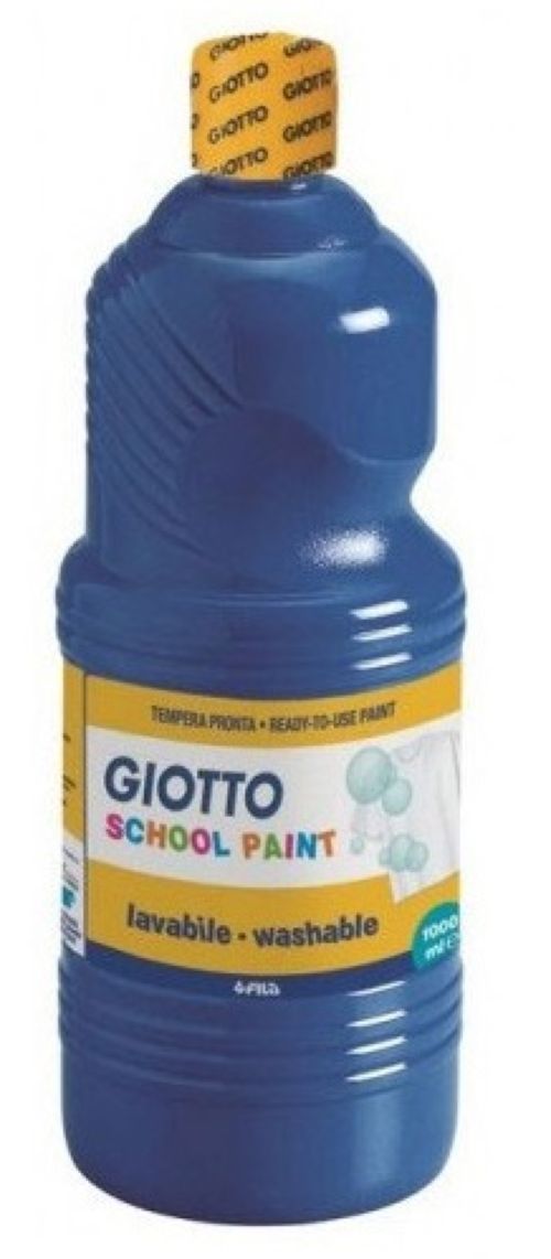 Bote témpera escolar Giotto 500ml azul ultramar