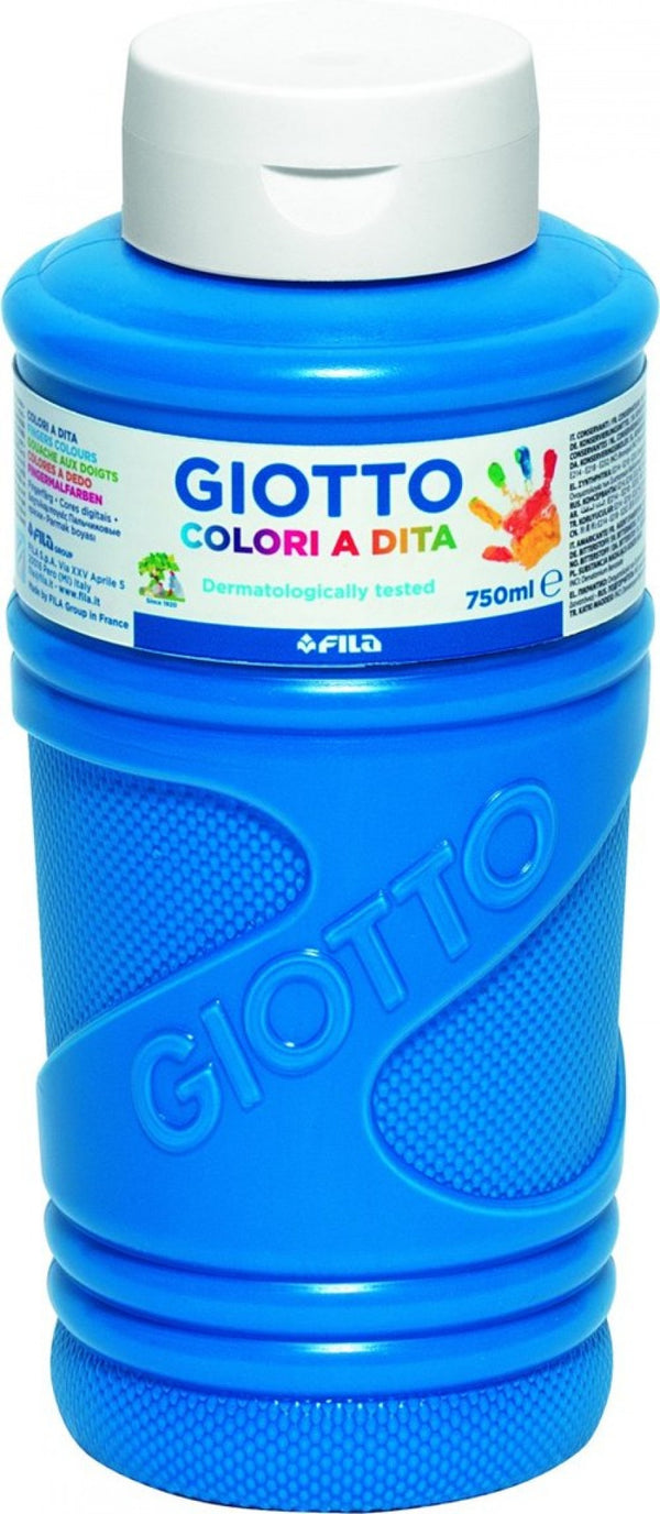 BOTE PINTURA DEDOS GIOTTO 750ML AZUL CYAN
