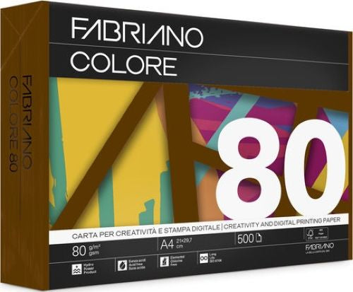 PAQUETE A4 500H 80G FABRIANO COLORE MARRON