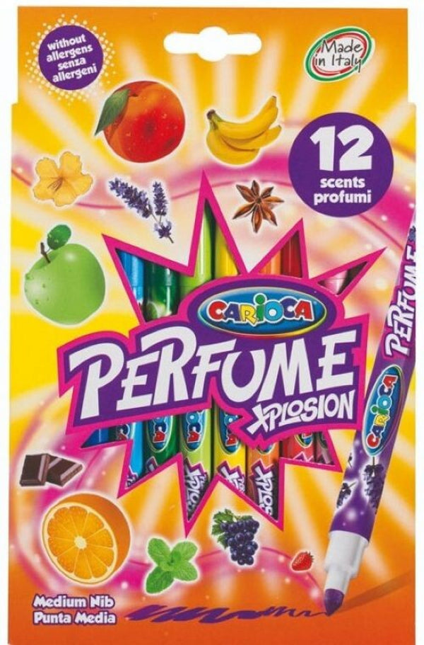 Estuche 12 rotuladores carioca perfume xplosion lavables punta media