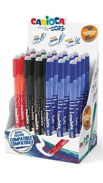 EXPOSITOR 24 BOLIGRAFO BORRABLE CARIOCA OOPS