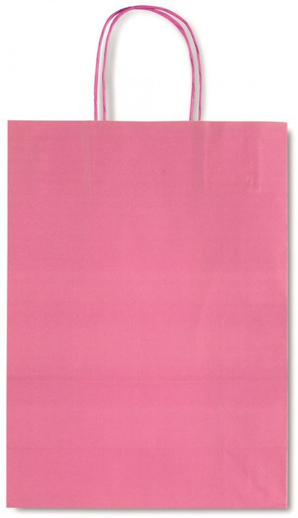 PAQ/25 BOLSAS KRAFT ALLEGRA COLOR ROSA 26X12X36CM