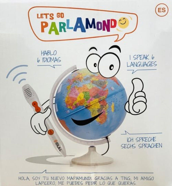 Esfera parlamondo 30 cm interactiva luminosa fisico/politico