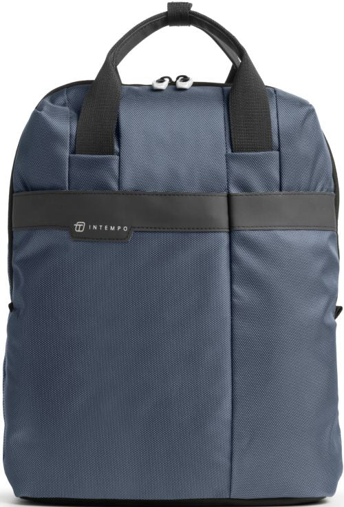 MOCHILA DOBLE ASA AZUL 31X45X15 CM