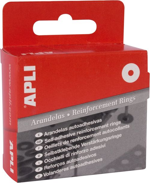 C/200 ARANDELAS AUTOADHESIVAS 13MM TRANSPARENTES