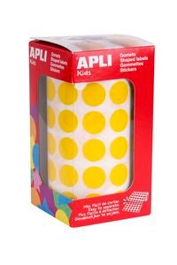 ROLLO GOMETS REDONDO AMARILLO AUTOADHESIVOS 15MM