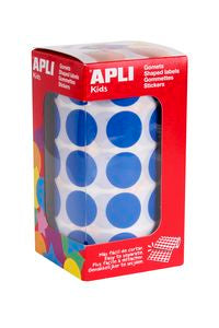 ROLLO GOMETS REDONDO AZUL AUTOADHESIVOS 20MM