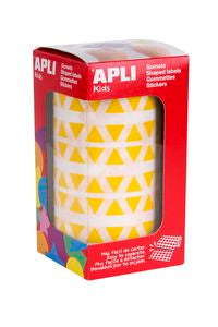 ROLLO GOMETS TRIANGULARES AMARILLO AUTOADHESIVO 10,5MM