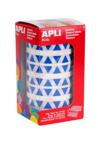 ROLLO GOMETS TRIANGULARES AZUL AUTOADHESIVO 10,5MM