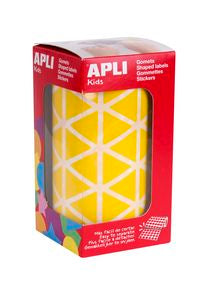 ROLLO GOMETS TRIANGULARES AMARILLO AUTOADHESIVOS 20MM