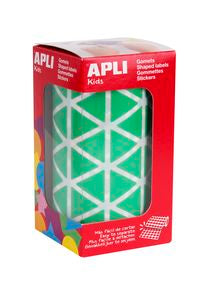 ROLLO GOMETS TRIANGULARES VERDE AUTOADHESIVOS 20MM