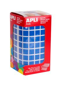 ROLLO GOMETS CUADRADOS AZUL AUTOADHESIVOS 10MM