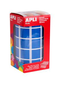 ROLLO GOMETS CUADRADOS AZUL AUTOADHESIVOS 20MM