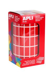 ROLLO GOMETS RECTAGULAR ROJO AUTOADHESIVOS 20X10MM