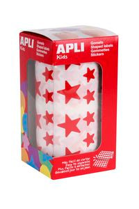 ROLLO GOMETS ESTRELLA ROJO AUTOADHESIVO 12,5 Y 19,5CM