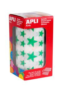ROLLO GOMETS ESTRELLA VERDE AUTOADHESIVO 12,5 Y 19,5CM