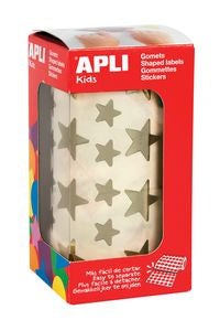 ROLLO GOMETS ESTRELLA METALIZADA ORO AUTOADHESIVOS