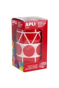 ROLLO GOMETS FIGURAS SURTIDAS ROJO AUTOADHESIVAS XL