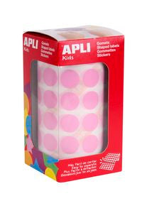 ROLLO GOMETS REDONDO ROSA AUTOADHESIVOS 15MM