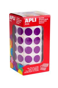 ROLLO GOMETS REDONDO LILA AUTOADHESIVOS 15MM