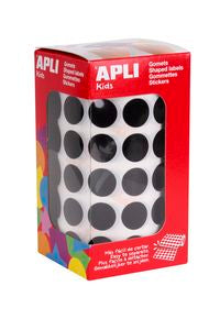 ROLLO GOMETS REDONDO NEGRO AUTOADHESIVOS 15MM