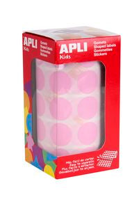 ROLLO GOMETS REDONDO ROSA AUTOADHESIVOS 20MM