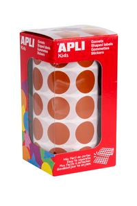 ROLLO GOMETS REDONDO MARRON AUTOADHESIVOS 20MM