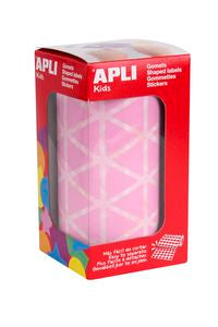 ROLLO GOMETS TRIANGULARES ROSAS AUTOADHESIVOS 20MM