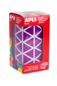 ROLLO GOMETS TRIANGULARES LILA AUTOADHESIVOS 20MM