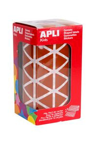 ROLLO GOMETS TRIANGULARES MARRON AUTOADHESIVOS 20MM